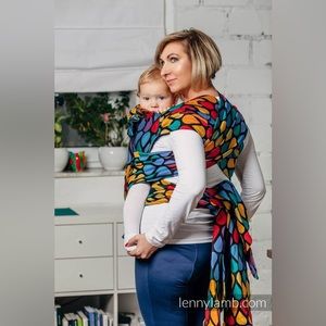 Lenny Lamb Wrap Tai Baby Toddler Carrier “Joyful Time” Rainbow